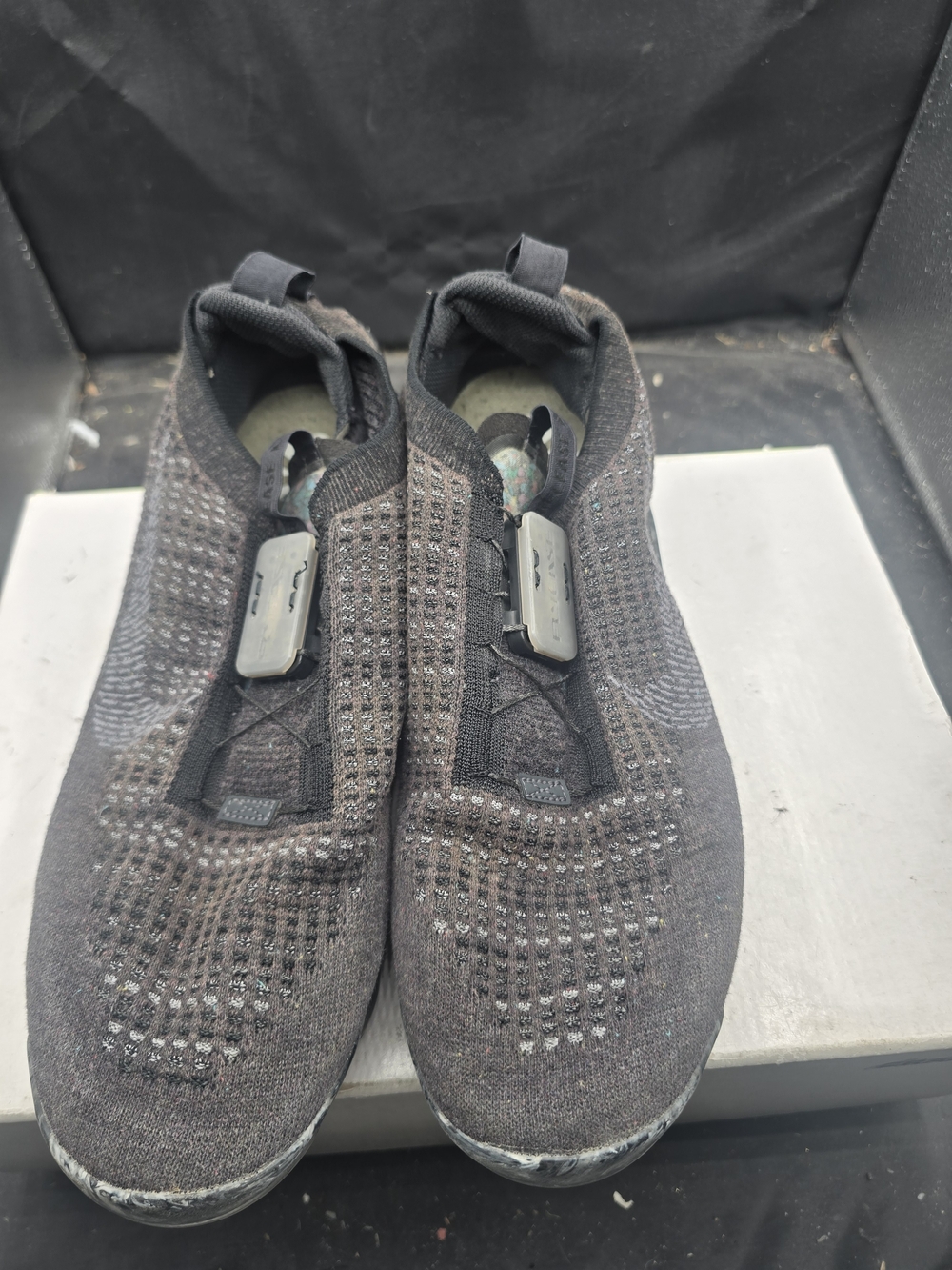 Black‎ Knit Slip-On Athletic Shoes